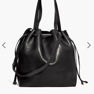 Leather Madewell Drawstring Tote Like New